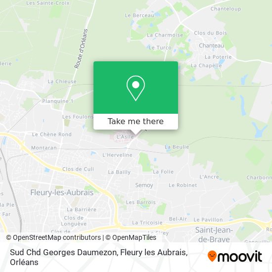 Sud Chd Georges Daumezon, Fleury les Aubrais map