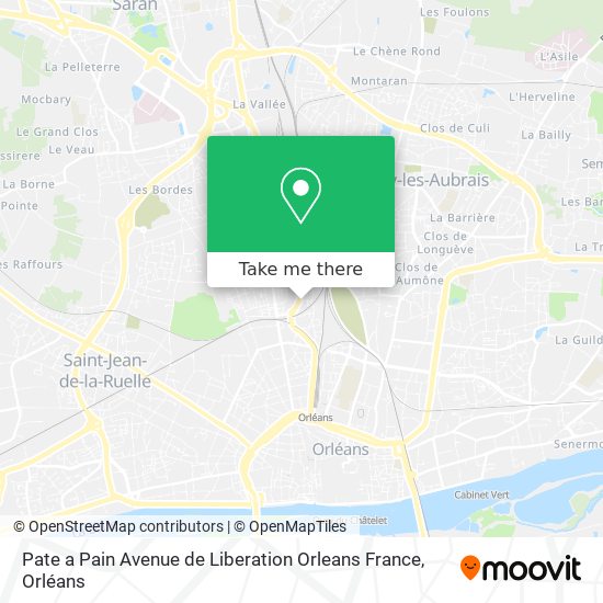 Pate a Pain Avenue de Liberation Orleans France map