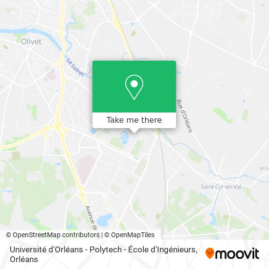 Université d'Orléans - Polytech - École d'Ingénieurs map