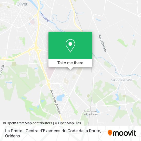 Mapa La Poste - Centre d'Examens du Code de la Route