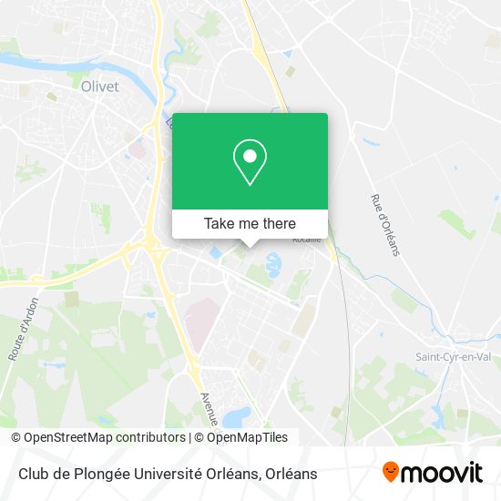 Club de Plongée Université Orléans map