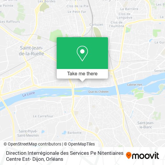Mapa Direction Interrégionale des Services Pe Nitentiaires Centre Est- Dijon
