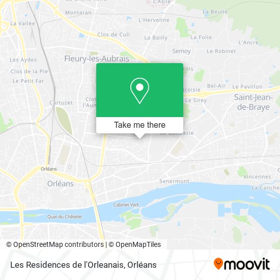 Mapa Les Residences de l'Orleanais