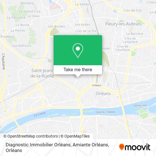 Diagnostic Immobilier Orléans, Amiante Orléans map