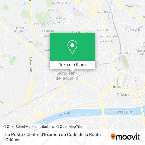 Mapa La Poste - Centre d'Examen du Code de la Route