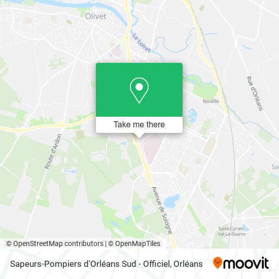 Mapa Sapeurs-Pompiers d'Orléans Sud - Officiel