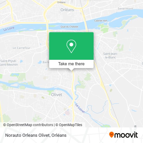 Mapa Norauto Orleans Olivet