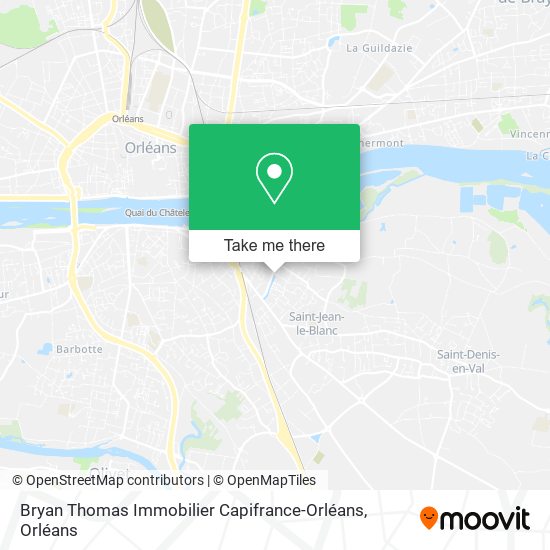 Bryan Thomas Immobilier Capifrance-Orléans map