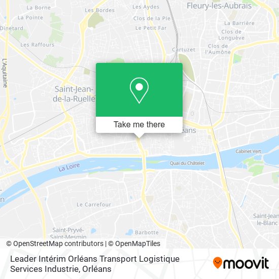 Leader Intérim Orléans Transport Logistique Services Industrie map