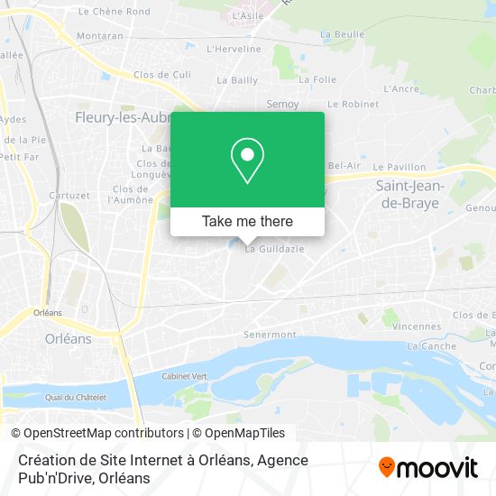 Mapa Création de Site Internet à Orléans, Agence Pub'n'Drive