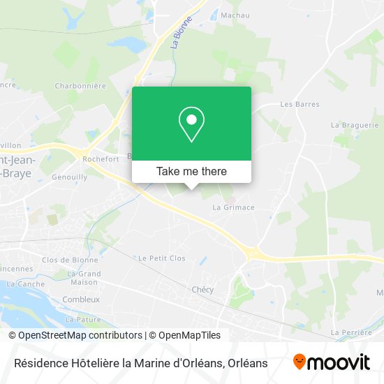 Résidence Hôtelière la Marine d'Orléans map