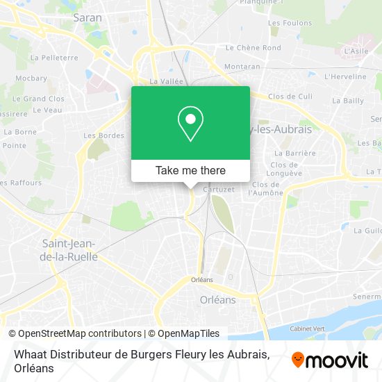 Mapa Whaat Distributeur de Burgers Fleury les Aubrais