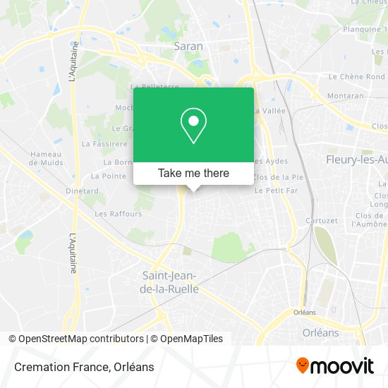 Mapa Cremation France