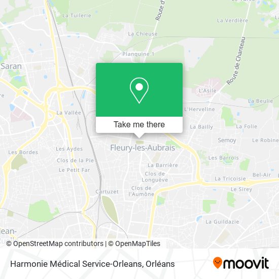 Harmonie Médical Service-Orleans map