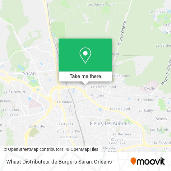 Whaat Distributeur de Burgers Saran map