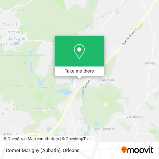 Comet Marigny (Aubade) map