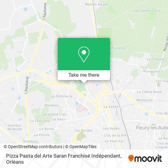 Mapa Pizza Pasta del Arte Saran Franchisé Indépendant