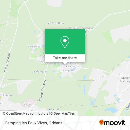 Camping les Eaux Vives map