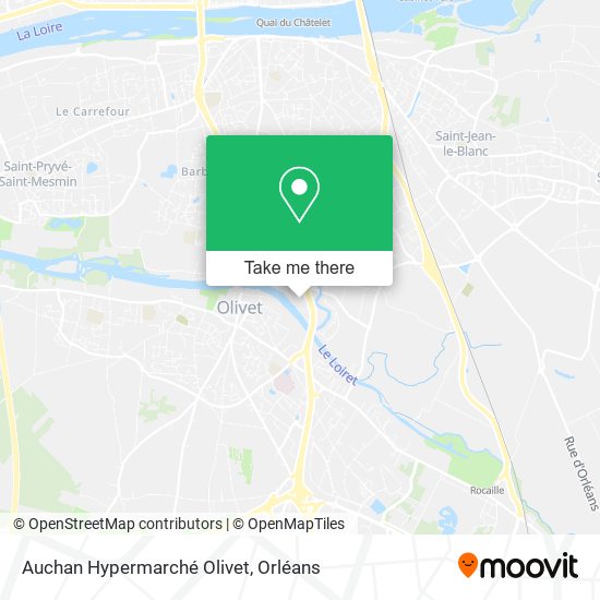 Auchan Hypermarché Olivet map