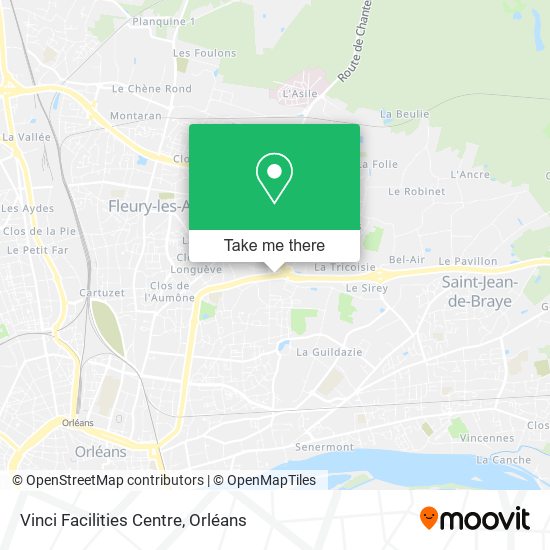Vinci Facilities Centre map