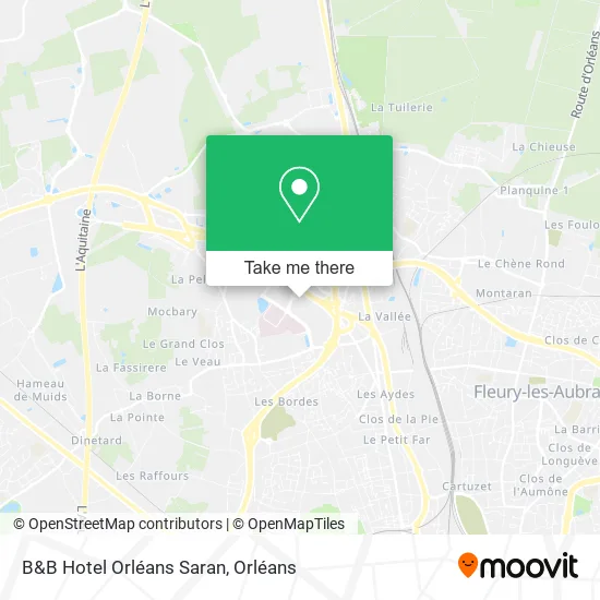 B&B Hotel Orléans Saran map