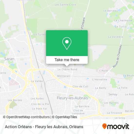 Action Orléans - Fleury les Aubrais map