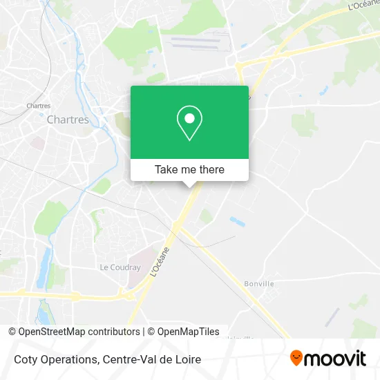 Coty Operations map