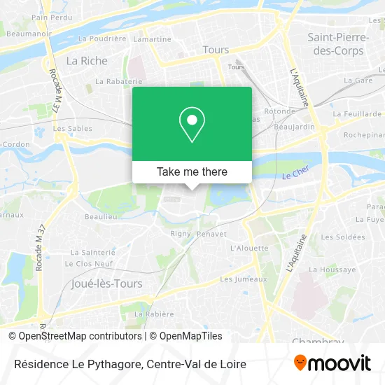Résidence Le Pythagore map
