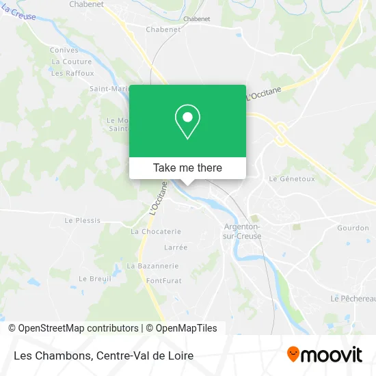 Les Chambons map