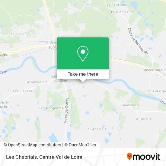 Les Chabriais map