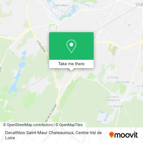 Decathlon Saint-Maur Chateauroux map