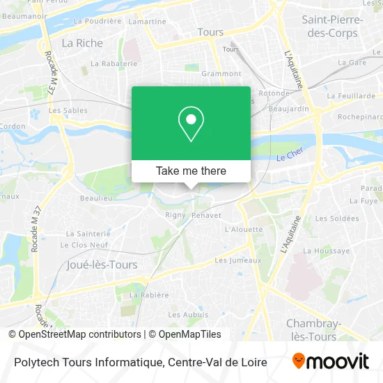 Polytech Tours Informatique map