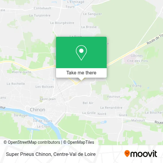 Super Pneus Chinon map