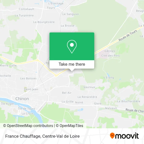 France Chauffage map