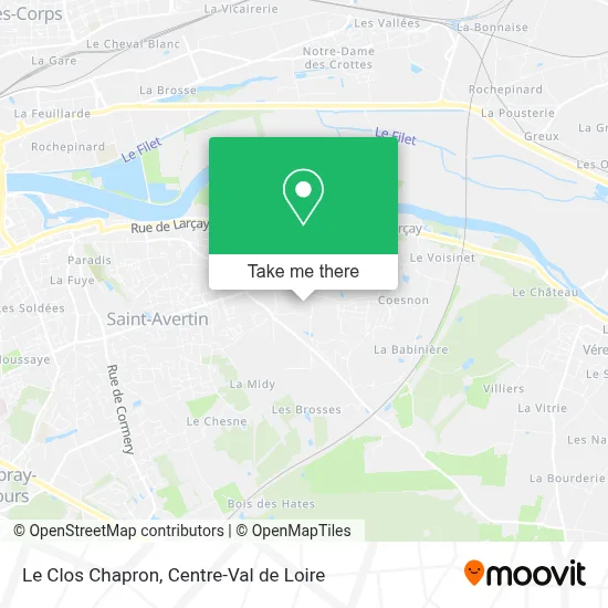 Le Clos Chapron map