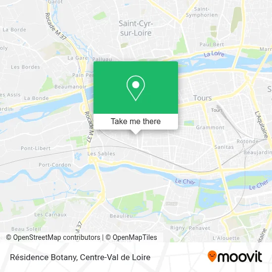 Résidence Botany map