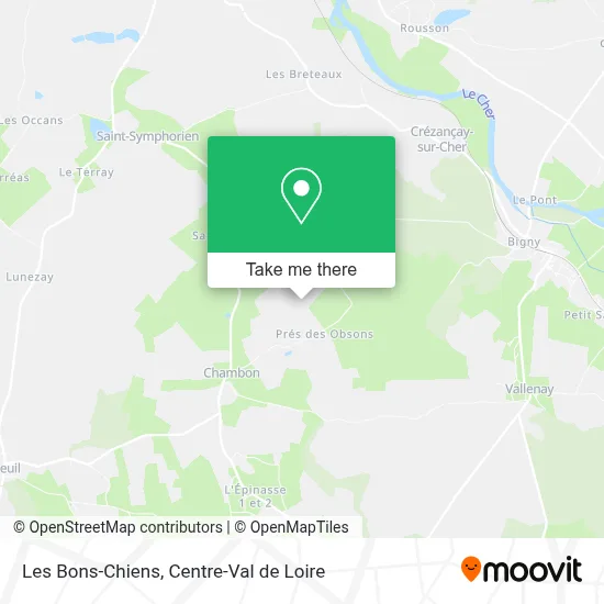 Les Bons-Chiens map