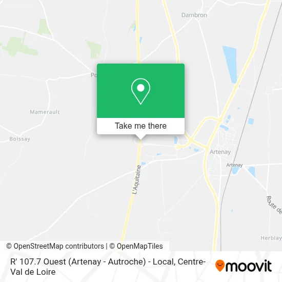 R' 107.7 Ouest (Artenay - Autroche) - Local map