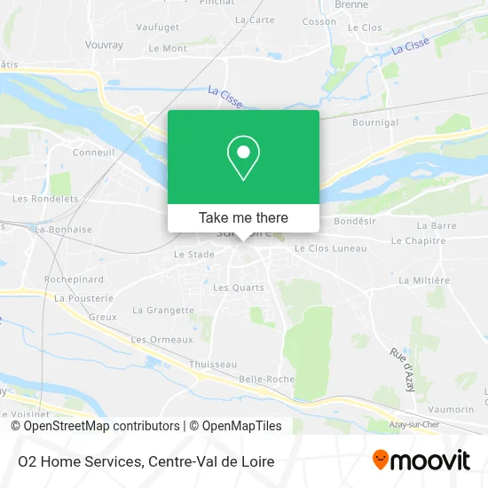 O2 Home Services map