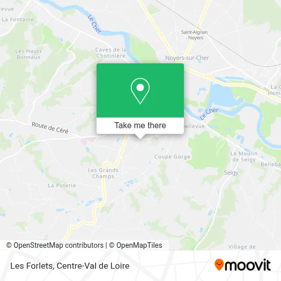 Les Forlets map