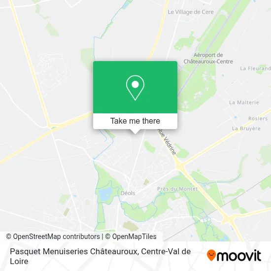 Pasquet Menuiseries Châteauroux map