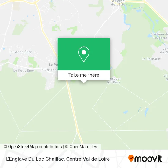 L'Englave Du Lac Chaillac map