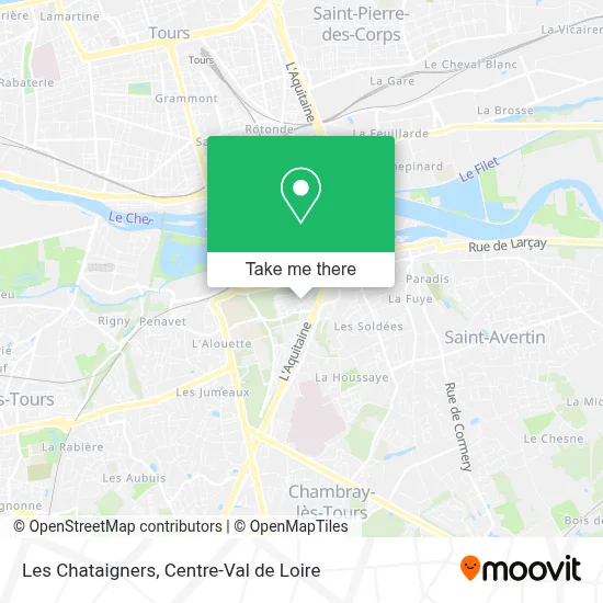 Les Chataigners map
