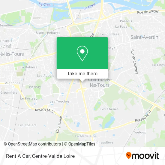 Rent A Car map