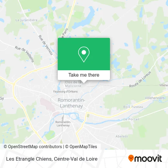 Les Etrangle Chiens map