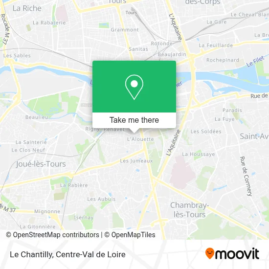 Le Chantilly map
