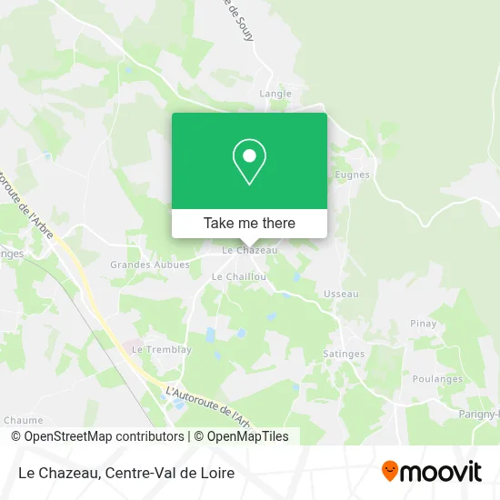 Le Chazeau map
