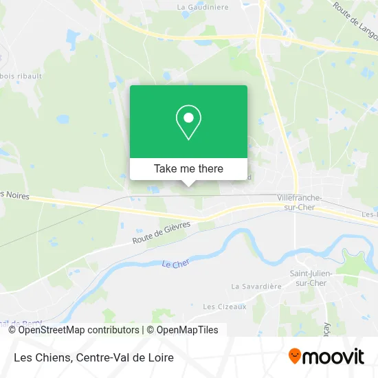 Les Chiens map