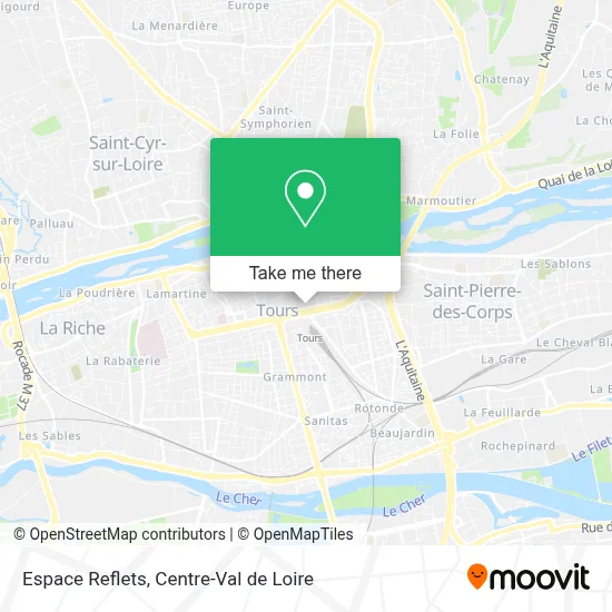 Espace Reflets map