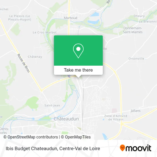 Ibis Budget Chateaudun map